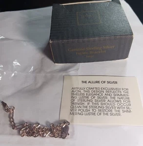 Brazalete Avon Figaro Plata Esterlina Talla L Grande Lg Nuevo Antiguo Stock Sellado Regalo - Imagen 1 de 6