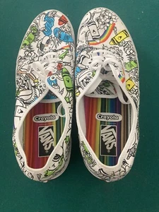 Vans Crayola DIY Sketch Your Way Mens Lace Up Shoes Size 12 Brand New NeverWorn! - Picture 1 of 5
