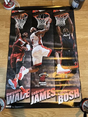 MIAMI HEAT 2012  POSTER - LeBron James, Dwyane Wade, Chris Bosh Cover
