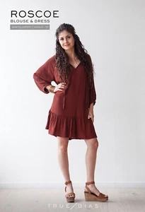 Roscoe Blouse & Dress - Sewing Pattern - TrueBias Patterns - Sizes 0-18 - Picture 1 of 2