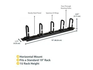 StarTech.com 1U Server Rack Cable Management Panel - Cable Manager - Picture 1 of 4