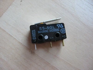 Omron Micro Limit Switch SS-5GL with Straight Lever 5A 125VAC #E66AB - Picture 1 of 6