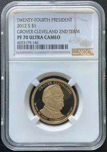 2012-S $1 GROVER CLEVELAND 2ND TERM NGC PR70UC - Picture 1 of 2
