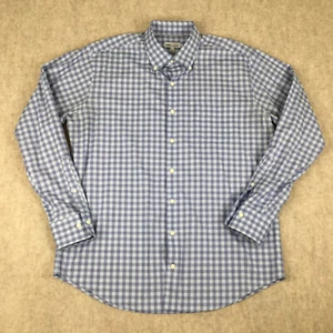 Peter Millar Button Down Shirt Mens Large Multicolor Plaid Stretch LS Casual - Picture 1 of 13