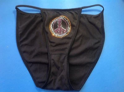 Bragas, bikinis para mujer talla mediana negras con pantalones cortos y decoración 100 % algodón Foto 1 de 4