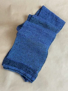 Hand Knit Skinny Purple Blue Super Soft Medium Weight Winter Scarf * 82 x 7 - Picture 1 of 5