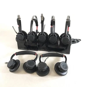 Plantronics Voyager Focus UC B825 7 headsets + 5 charging Bases *USED* - Imagen 1 de 5