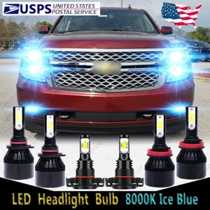 For Chevy Tahoe 2015 2016 2017 2018 2019 - 6X LED Headlight + Fog Light Bulb C9L - Picture 1 of 12