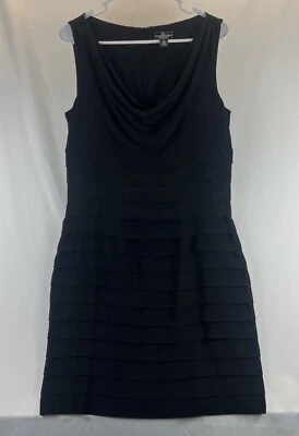 American Living Women's Black Layered Sleeveless Scoop Neck Formal Dress Size 12 - Image 1 of 4