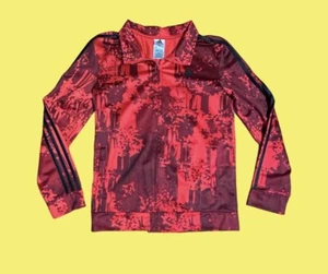 Adidas Track Jacket Youth Boys Size XL (18/20) Logo Red Full Zip Coupe Standard - Picture 1 of 8