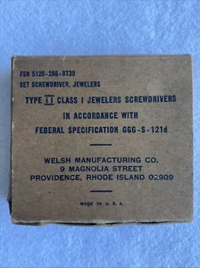 Vintage Welsh Manufacturing Jewelers ScrewDrivers Set of 6 - Made In USA - Picture 1 of 11