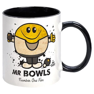Bowls Mug - Sports Gift Crown Green Jack Fan Present Gift for dad him Man - Picture 1 of 4