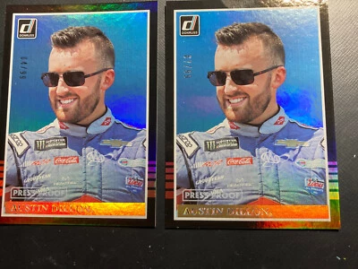 2018 Panini Donruss NASCAR AUSTIN DILLON Retro PRESS PROOF lot of 2 4/99 & 67/99 - Image 1 of 4