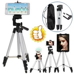 Professional Camera Tripod Stand Cell Phone Holder Mount for iPhone13 Samsung21 - Picture 1 of 12