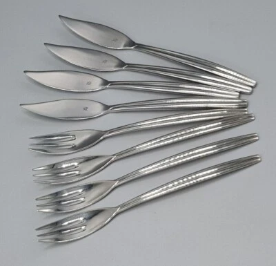 WMF 'Maxims de Paris' Cromargan OBSTBESTECK 4 Sets Messer Gabeln 8 tlg TOP - Bild 1 von 4