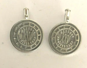 Sterling Silver Cufflinks Marked Mercury XXV Anniversary - Picture 1 of 4