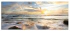 Coucher de Soleil Paillettes sur Fil Fer Mer Panorama Photo ,Incl. Support Mural
