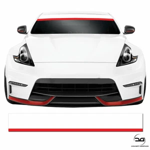 Weiß Rot Universal JDM Modifiziert Drift Auto Windschutzscheibe Sonnenstreifen Aufkleber Banner - Bild 1 von 2