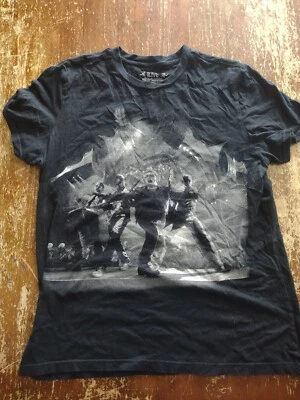 Camisa U2 Adulto Grande Negra Crew Banda de Rock Música Gira 360 2011 Bono África Algodón Foto 1 de 4