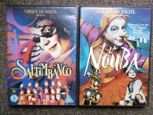 TWO PAIR OF CIRQUE DU SOLEIL DVDs SALTIMBANCO & LA NOUBA VGC - Picture 1 of 3