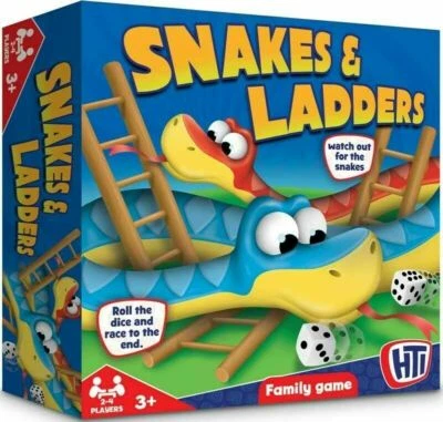HTI Toys Traditional Games Snakes & Ladders Family Board Game Set - Image 1 of 3