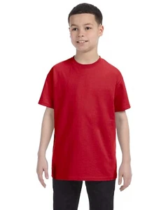 Camiseta auténtica Hanes Youth 100 % algodón pesado M-54500 - Imagen 1 de 3