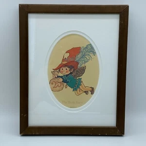 Vintage Zahnfee Wandbild Bild gerahmt Holz und Glas Kinderzimmer - Bild 1 von 5