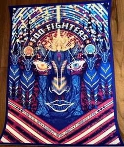 Foo Fighters Silver FOIL Poster Seattle 2024 AP SIGNED #/55 Brad Klausen - Bild 1 von 1
