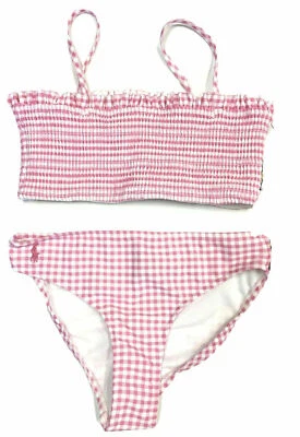 Polo Ralph Lauren Niñas Bikini Traje de Baño Niños Grandes Rosa Guinga Talla 16, 7, 8 Foto 1 de 2