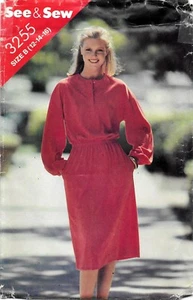 See & Sew by Butterick # 3255 Schnittmuster Misses Kleid Gr. B 12-14-16 ungeschnitten - Bild 1 von 2