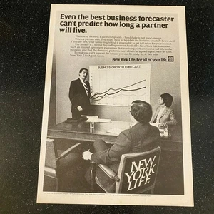 1980 New York Life Insurance Growth Chart Vintage Magazine Print Ad - Picture 1 of 1