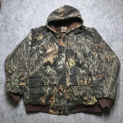Chaqueta Mossy Oak Para Hombres XL Camuflada Con Capucha Flintlock Plus Ruptura Caza Exterior Foto 1 de 4