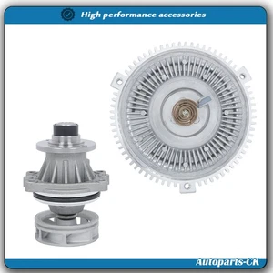 Water Pump + Engine Cooling Fan Clutch for BMW E34 E36 E39 E46 E53 325i 525i M3 - Picture 1 of 15