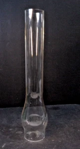 Clear Glass OIL LAMP CHIMNEY - 15" tall, 2.5" fitter - unbranded great condition - Picture 1 of 4