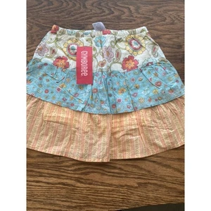 Gymboree summer safari new skirt attached shorts ruffle floral blue flowers - Picture 1 of 4