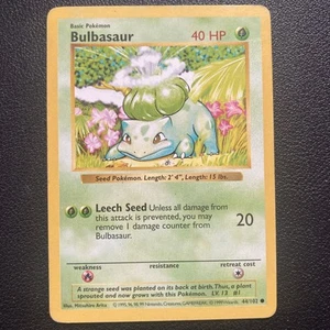 Shadowless Base Set Bulbasaur 44/102 WOTC | Pokemon Cards Vintage HP - Picture 1 of 8