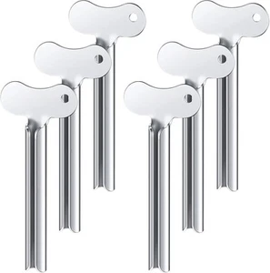 ZOCONE Toothpaste Squeezer, 6pcs Metal Tube Squeezer Key Stainless Silver - Picture 1 of 7