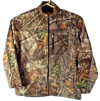 Real Tree Edge Men's Fleece Insulated Camouflage Light Jacket Sz XL 46/48 Zip-Up - Image 1 of 4