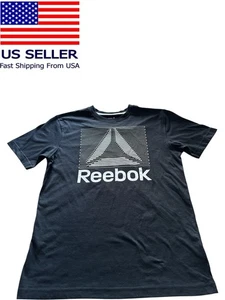 Reebok Men Classic Graphic Tee Shirt Black Size Small - Picture 1 of 4