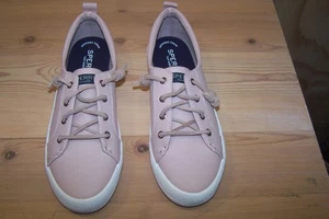 NEW SPERRY Women’s Crest Vibe Sneaker Leather Blush STS82372 Sz 7.5 - Picture 1 of 8