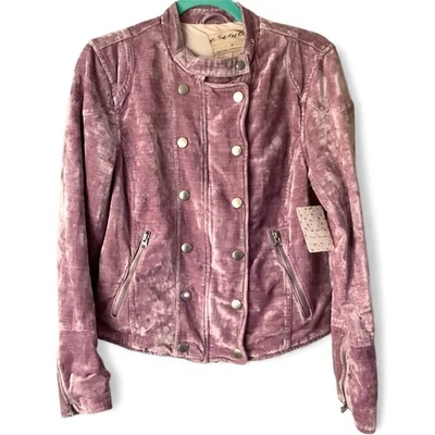 Chaqueta Militar Free People Terciopelo Boho Cálida Tabaco Dorado Anochecer Hasta el Amanecer Talla M Foto 1 de 4