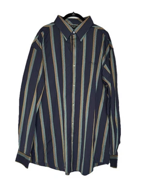 Men’s Sean John Blue With Stripes  Size 3XL Long Sleeve Shirt Button Down  - Image 1 of 4