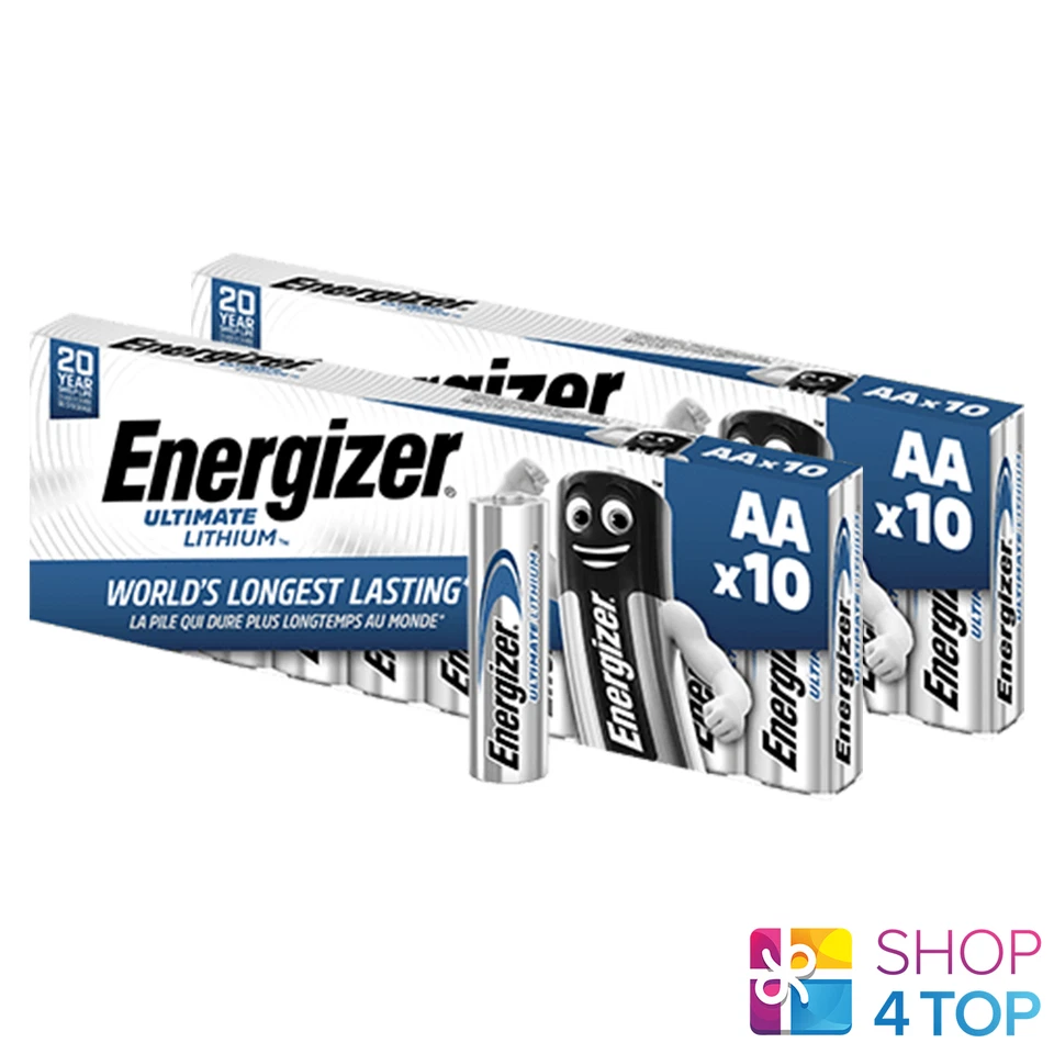 20 Energizer Aa Ultimate Lithium L91 Batteries 1.5V Mignon Stilo Lr6 NEW - Image 1 of 1