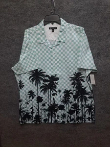 inc international concept uomo 2XL SS check hawaiano con bottoni - Foto 1 di 6