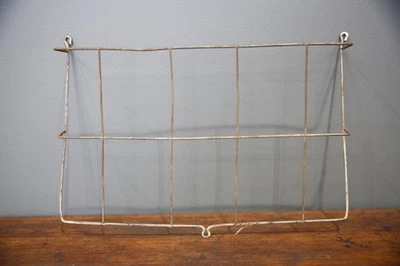 Vintage Vendedores Hoosier Armário Suporte para Livro de Receitas Rack de Fio de Metal Original Antigo - Imagem 1 de 4