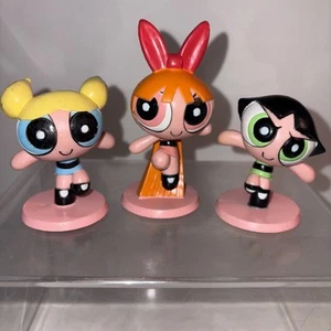 Vtg Y2K 2000 Power Puff Girls Figures ~ Blossom, Bubbles, Buttercup ~Lot Of 3 - Picture 1 of 17