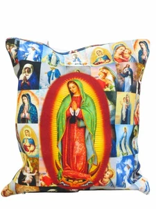 Virgin Mary Canvas Tote Bag – Religious Art Cotton Collage with Shoulder Straps - Picture 1 of 4