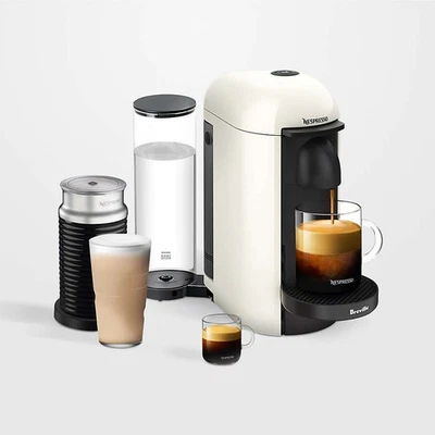 Nespresso by Breville VertuoPlus White + Aeroccino Frother - Easy, Modern Style - Image 1 of 4