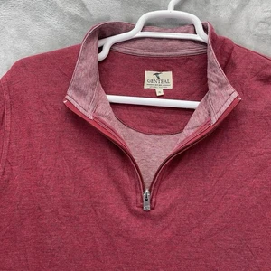 Genteal Sweater men size XL 1/4 zip pullover casual red big golf preppy Modal - Picture 1 of 15
