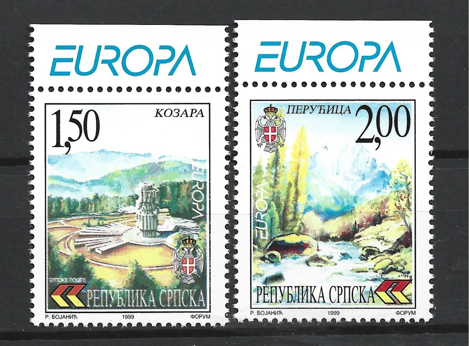 EUROPA CEPT . BOSNIA - SERBIA AÑO 1999. SIN USAR. SERIE COMPLETA.BORDE DE HOJA . - Imagen 1 de 1